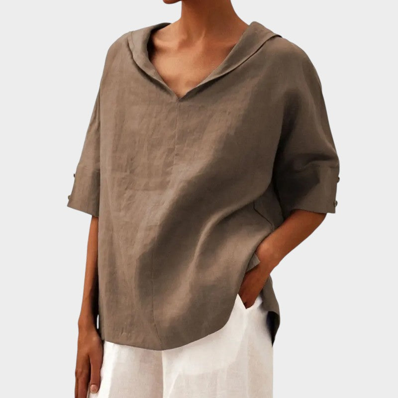 Inga | Premium Bluse mit Spitzenbesatz