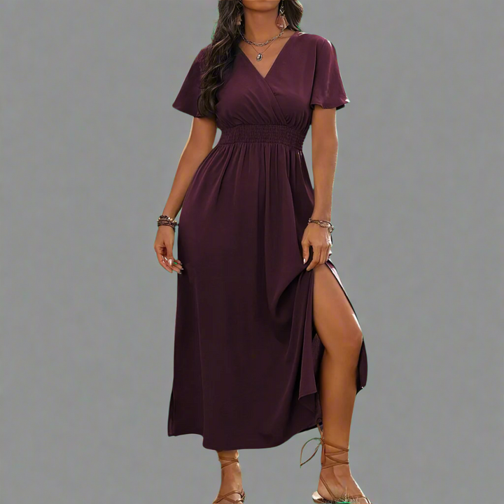 Yliane | Boho-Kleid aus Premium-Stoff mit elegantem V-Ausschnitt