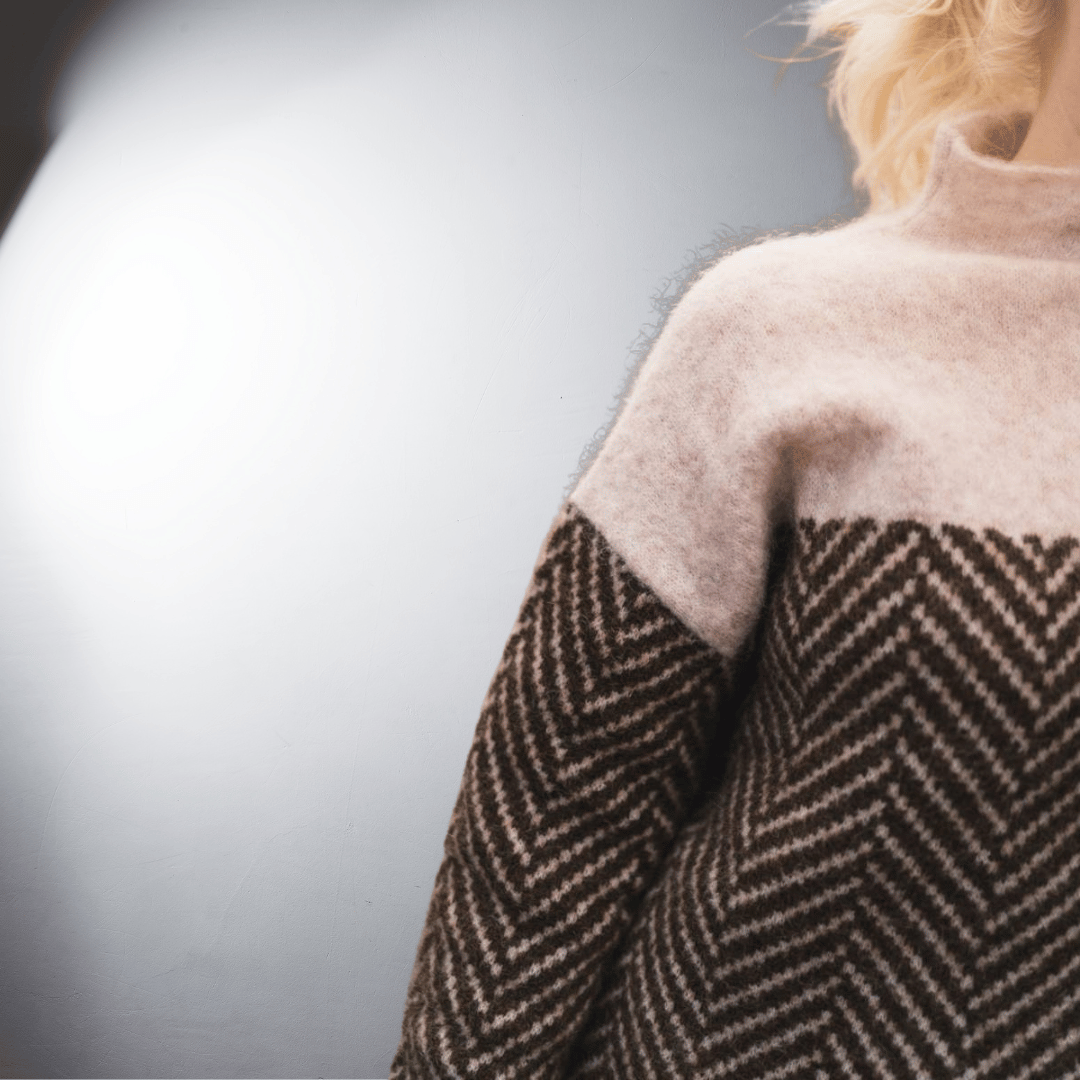 Babette | Zweifarbiger Premium Rollkragenpullover