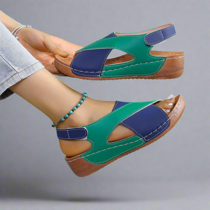 Sonnhild | Handgefertigte Premium-Sandalen in Marineblau