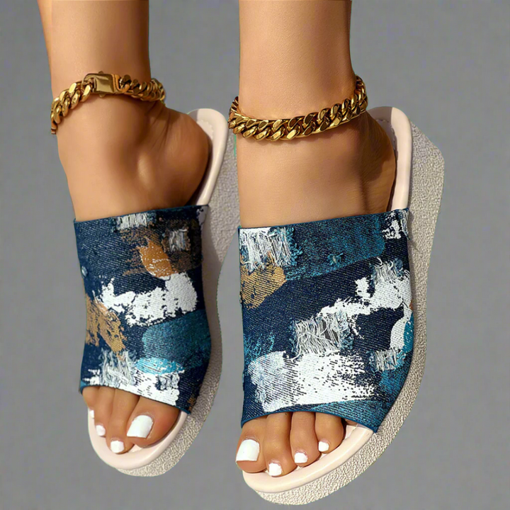 Sigharda | Glitzernde Kristall-Sandalen mit bequemer quadratischer Ferse aus Premiummaterial