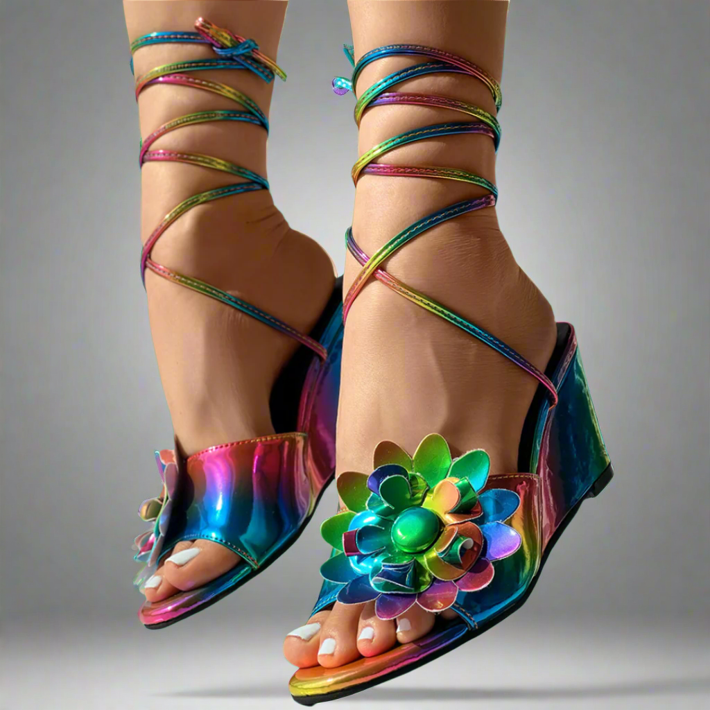 Sigharda | Glitzernde Kristall-Sandalen mit bequemer quadratischer Ferse aus Premiummaterial