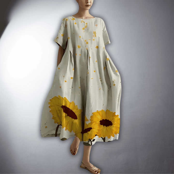 Siri | Bohemian Blumenmuster Kleid mit Premium-Material