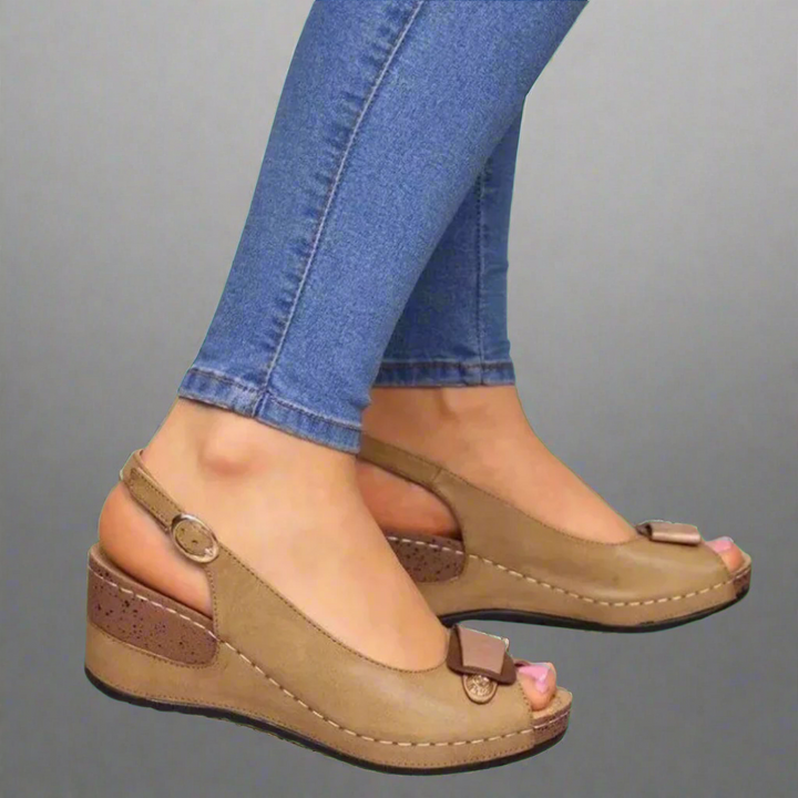 Clara | Retro Wedge Sandalen für Damen – Komfort und Stil