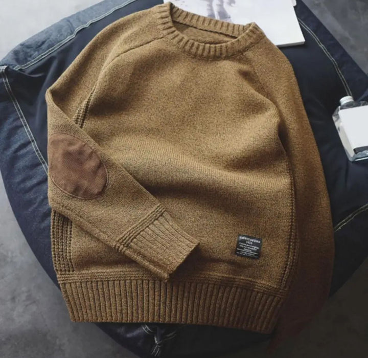 Aiden™ | Classic Crewneck with Elbow Patches