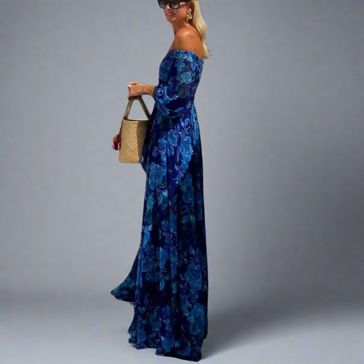 Annemarie | Premium Langes Blumenkleid für Eleganz und Komfort